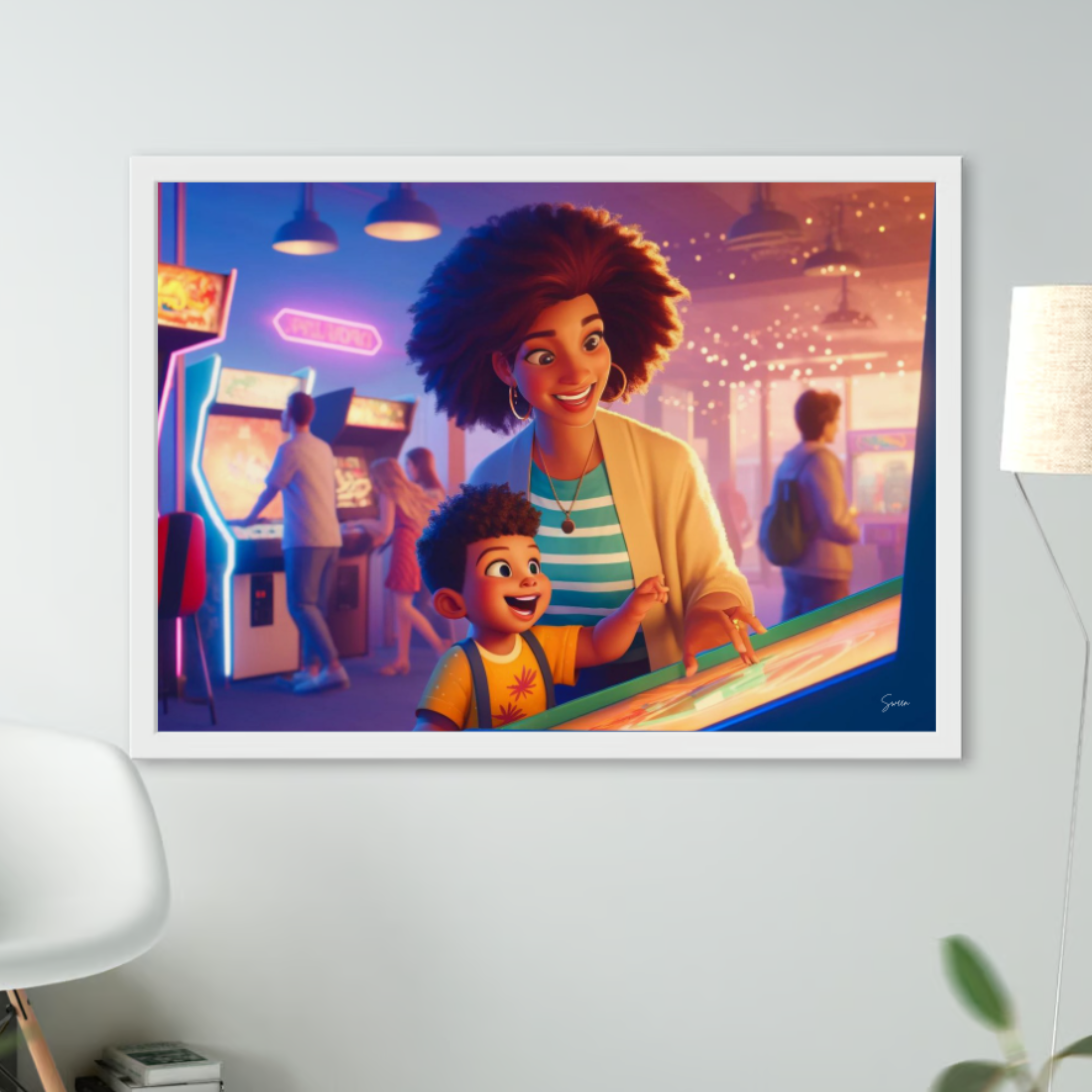 Arcade Adventure: Mother-Child Bond - Printable Poster