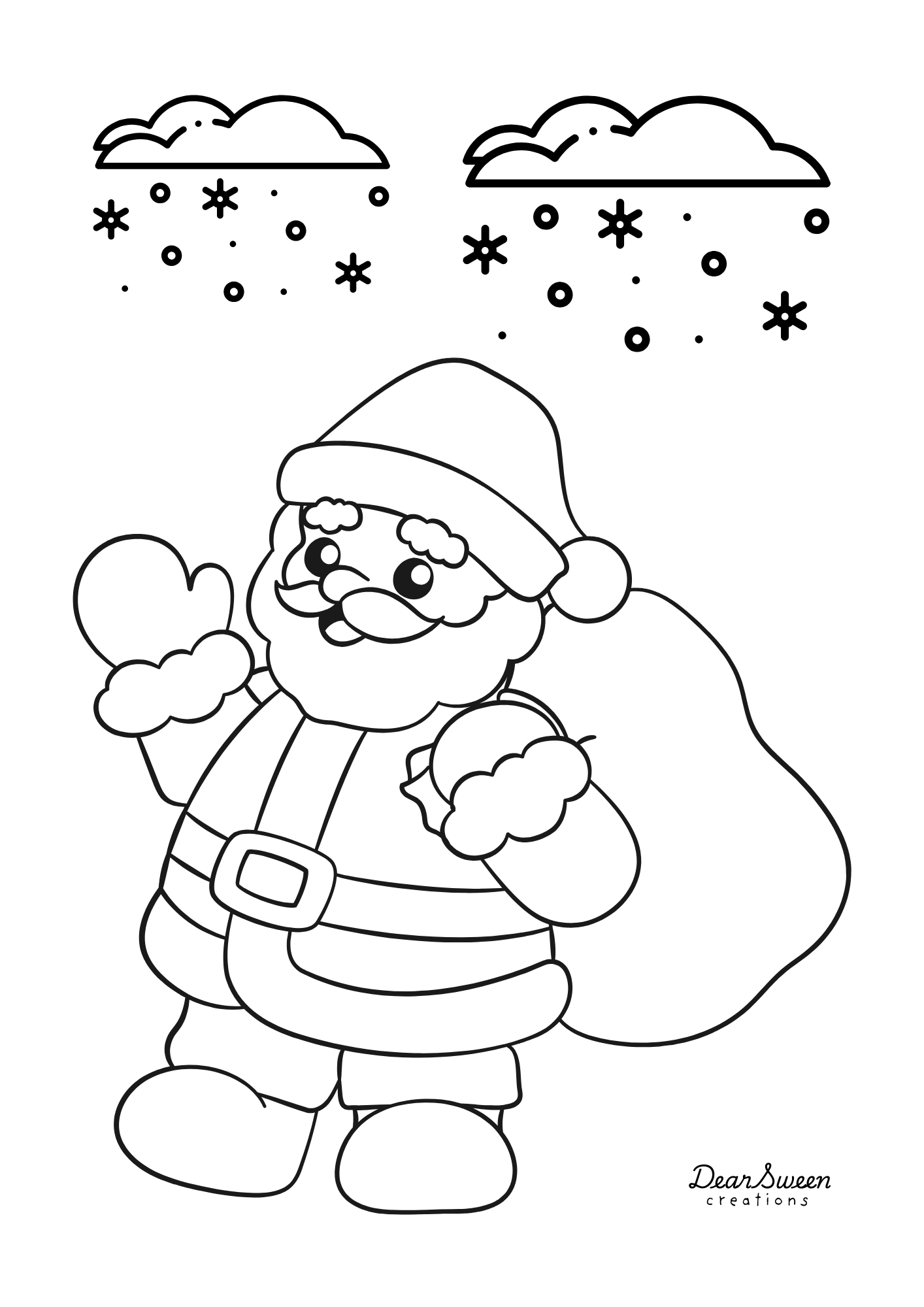 FREE Santa Coloring Page