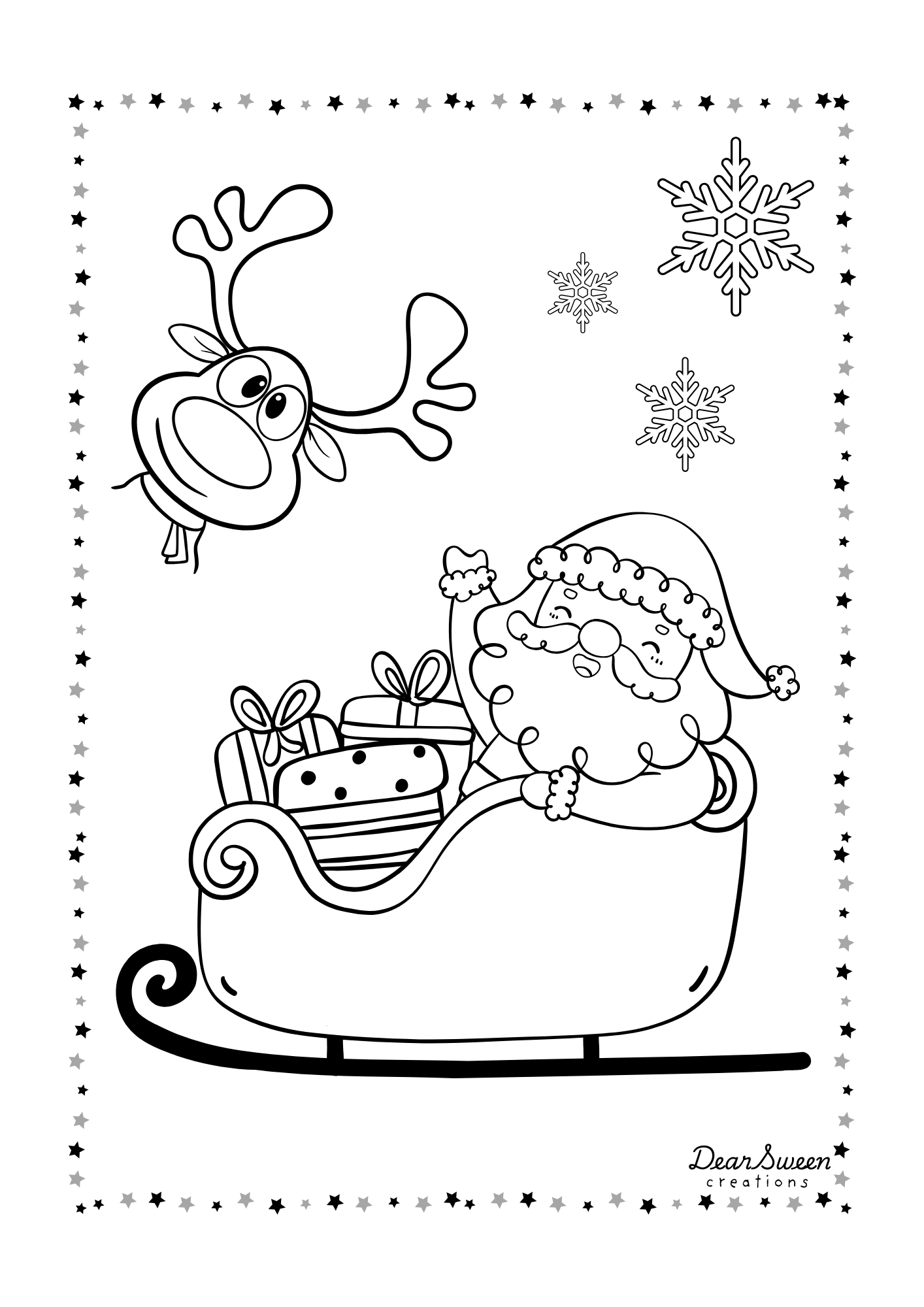 FREE Santa Coloring Page