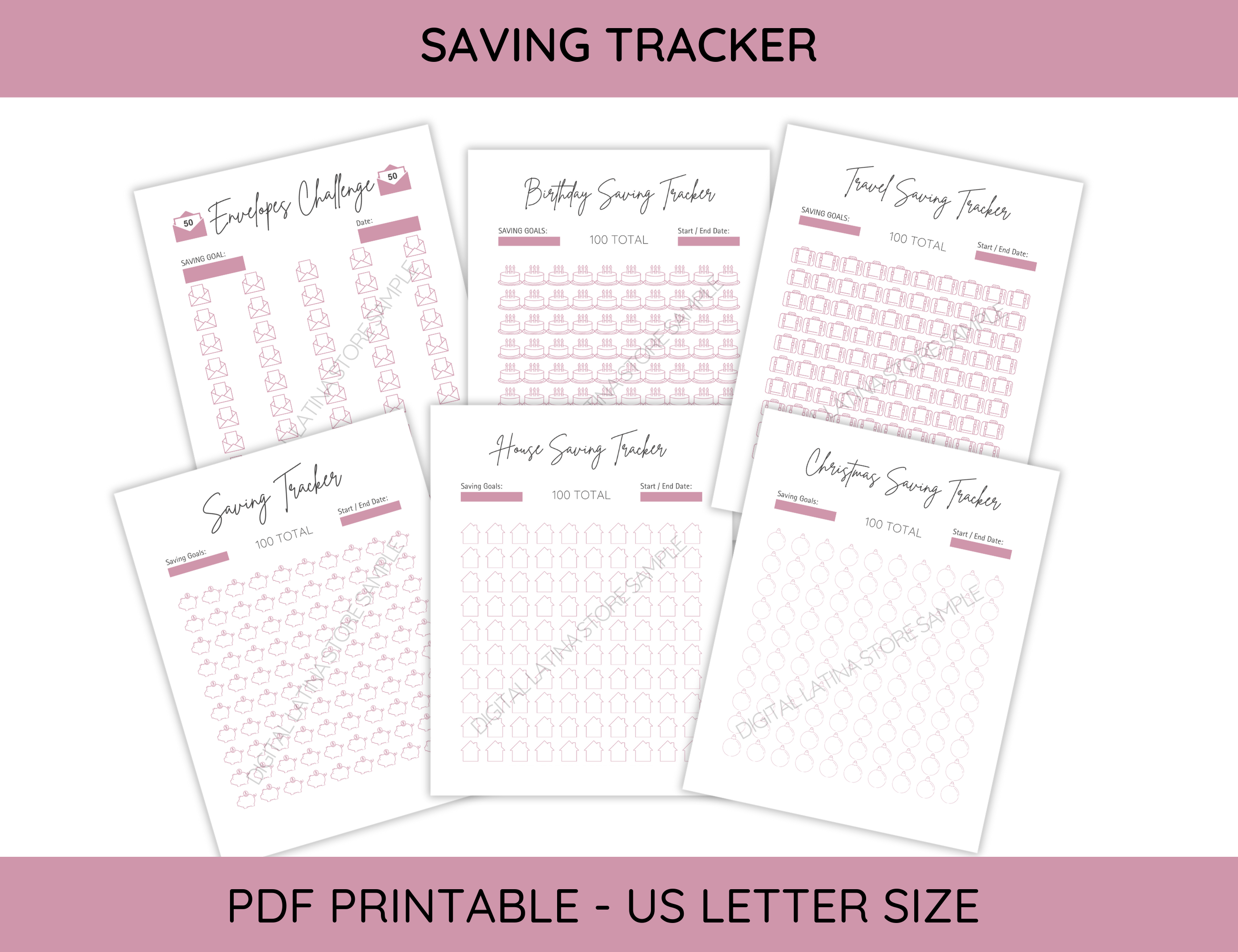 RETO DE AHORRO IMPRIMIBLE - (Versión en Inglés)