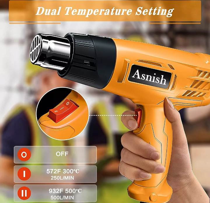 Pistola de calor Profesional 2000w