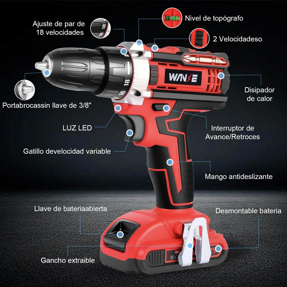 Taladro Atornillador Inalámbrico 