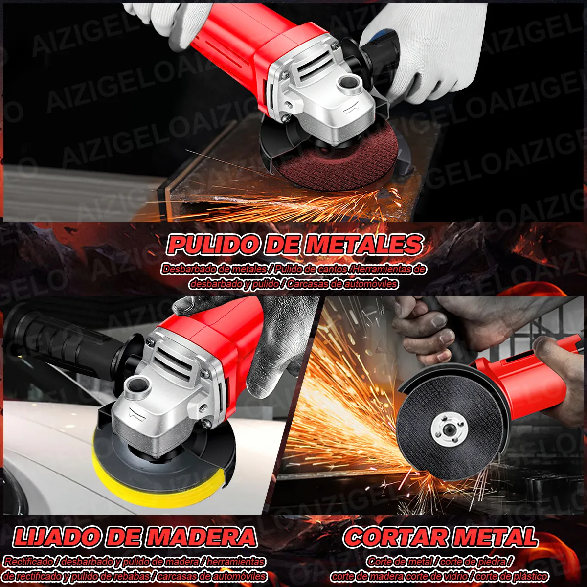 Esmeriladora Angular de 4  1/2 de Gran Potencia