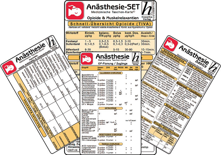 Anästhesie Karten-Set