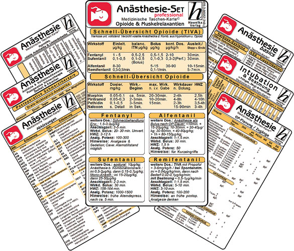 Anästhesie Karten-Set -professional-