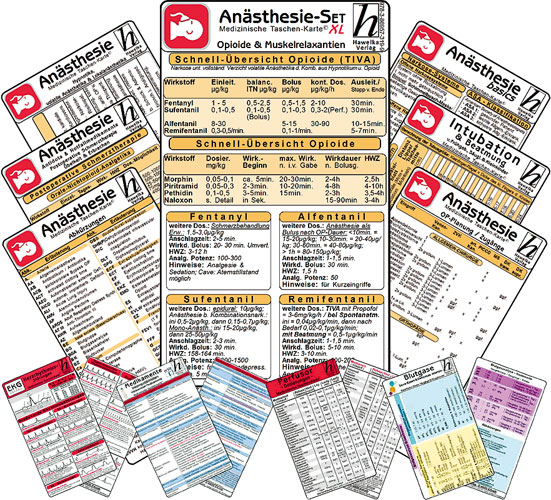 Anästhesie Karten-Set -XL-