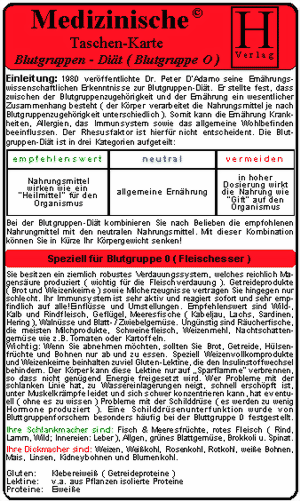 Blutgruppen - Diät 0