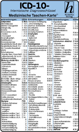 ICD -10- Internistische Diagnoseschlüssel