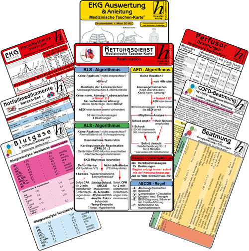 Rettungsdienst Karten-Set - professional