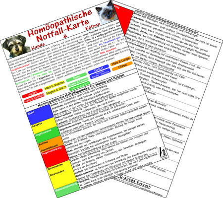 Homöopathische Notfallkarte für Hunde & Katzen