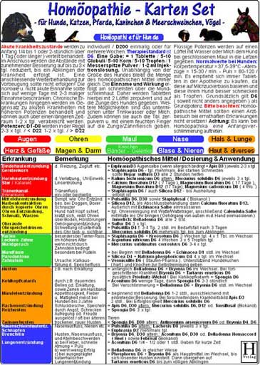 Homöopathie - Karten Set