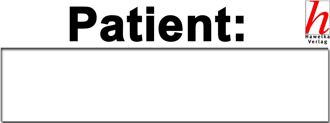 Aufkleber "Patient"