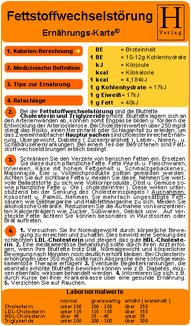 Fettstoffwechselstörung