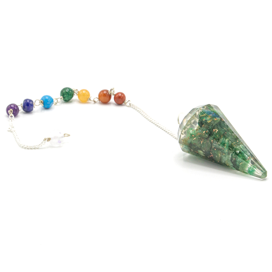 Orgonite Power Chakra Pendulum - Green Adventurine
