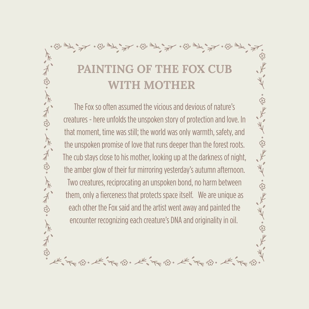 Painting of the Fox Cub with Mother