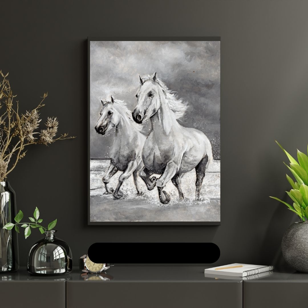 Wild Horses Original Oil, Limited Edition Stretched Canvas or Giclee Print. 