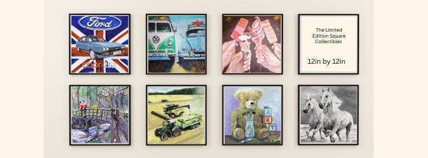 Harvesting Machinery - Limited Edition Stretched Canvas with wood tray frame. 