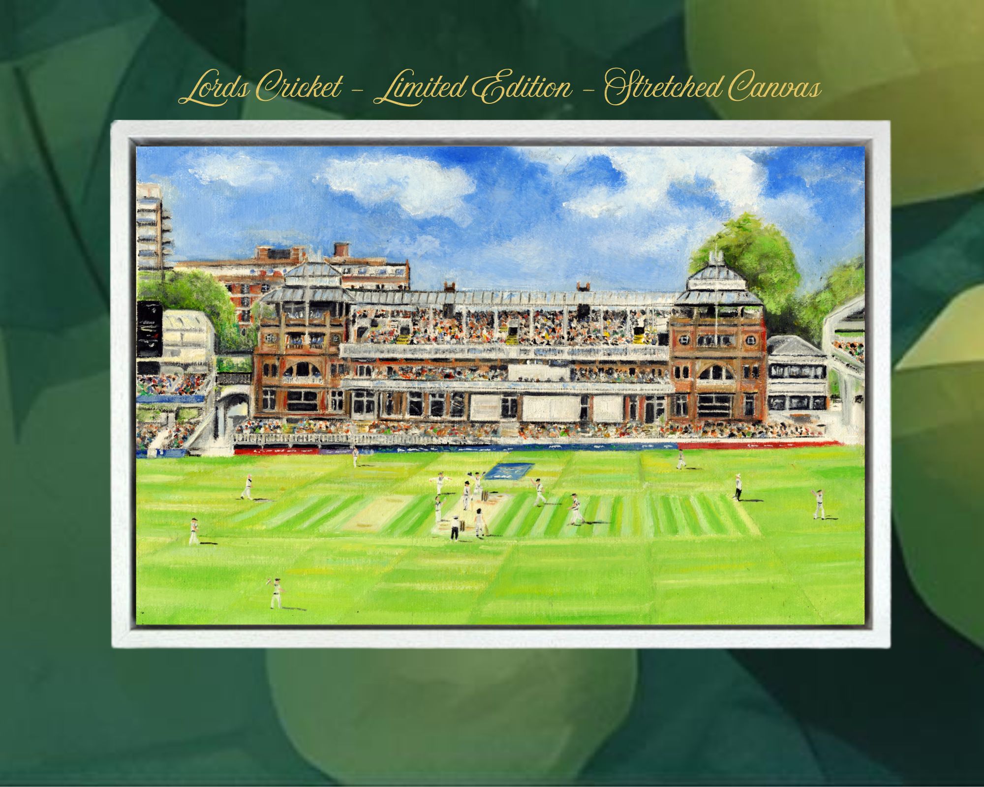 Lords Cricket Stadium  - Giclee Stretched Canvas Limited Edition or Giclee Print 