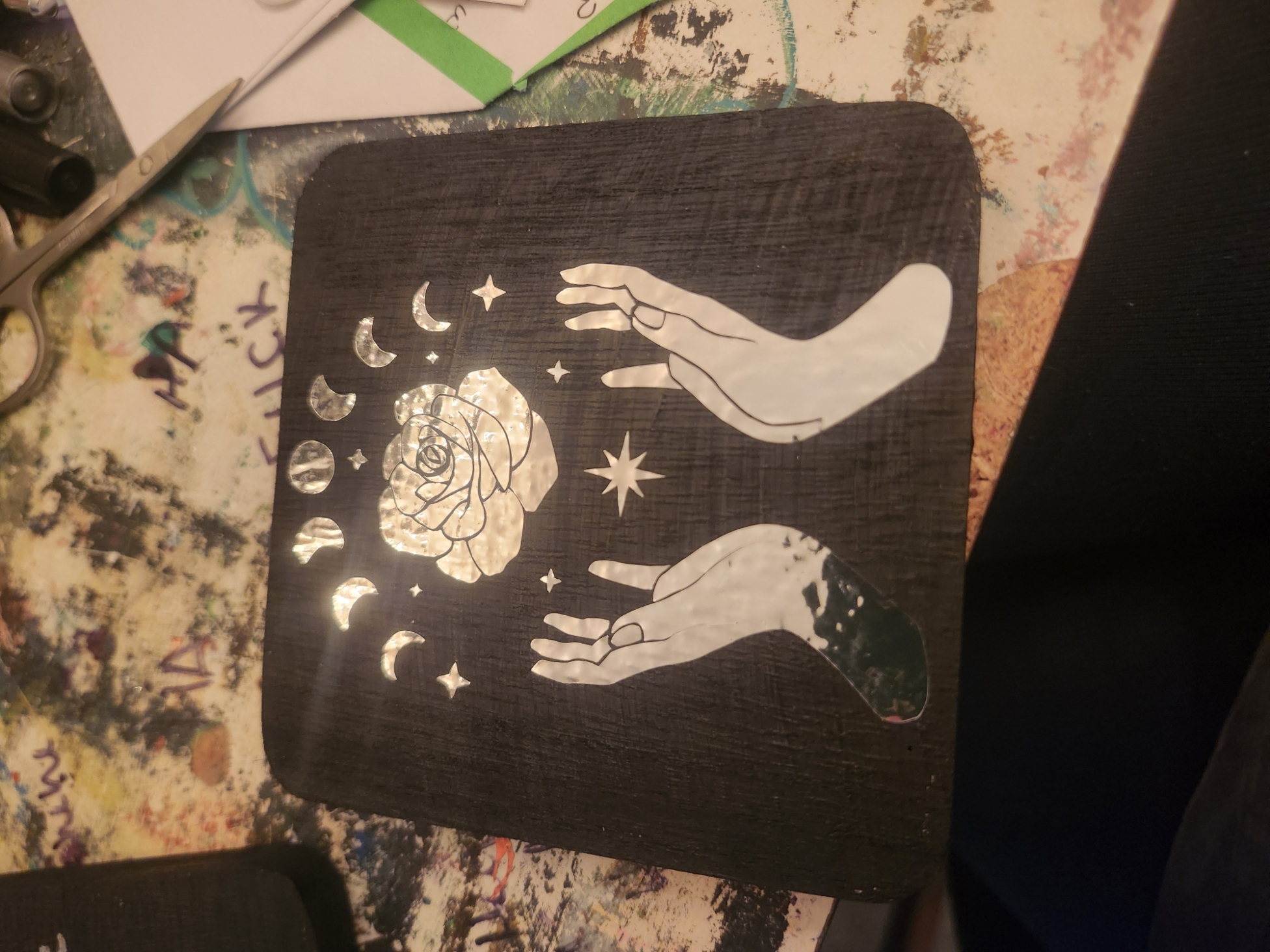 Decorative Wood and Vinyl Plaque