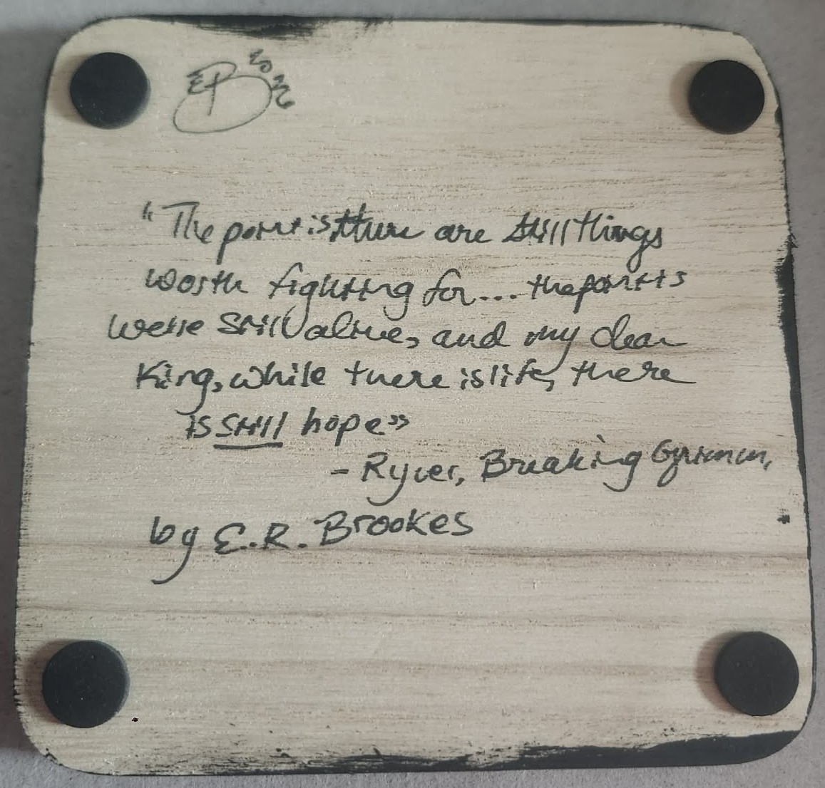 Decorative Wood & Vinyl Plaque