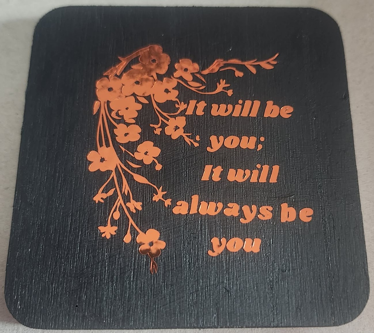 Decorative Wood & Vinyl Plaque