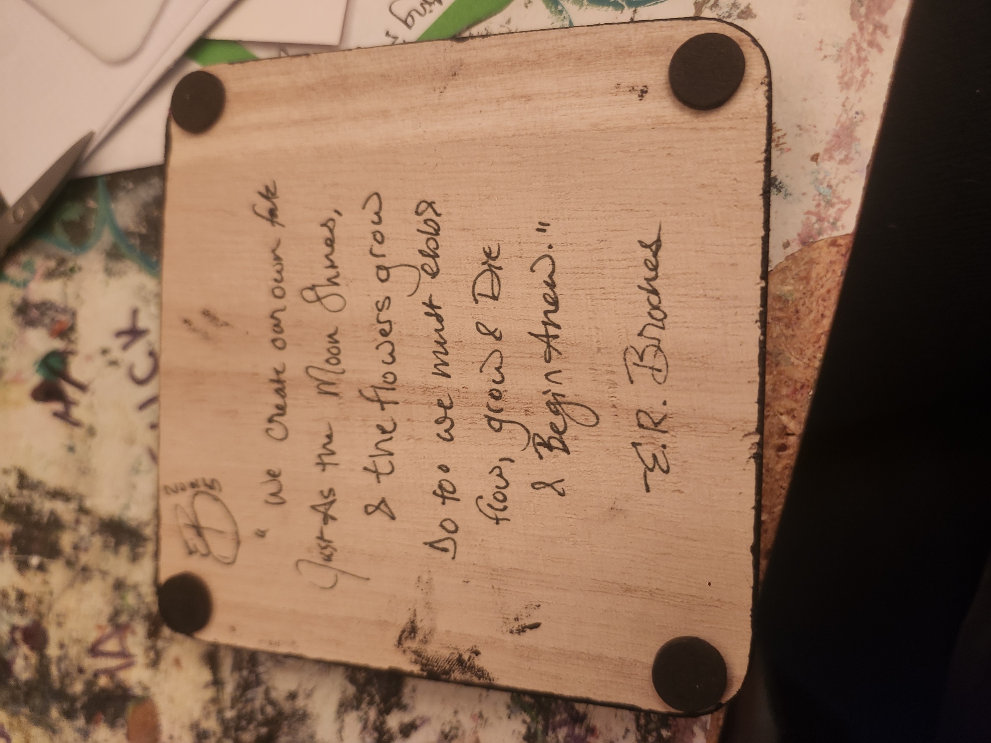 Decorative Wood and Vinyl Plaque