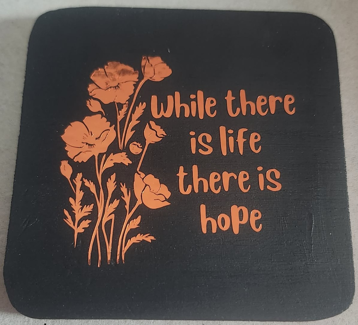 Decorative Wood & Vinyl Plaque