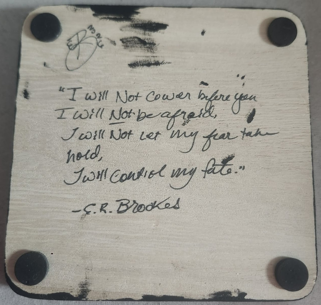 Wood and Vinyl Decorative Plaque