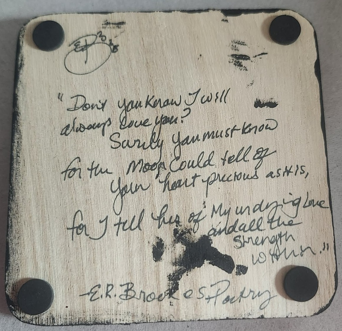 Decorative Wood & Vinyl Plaque