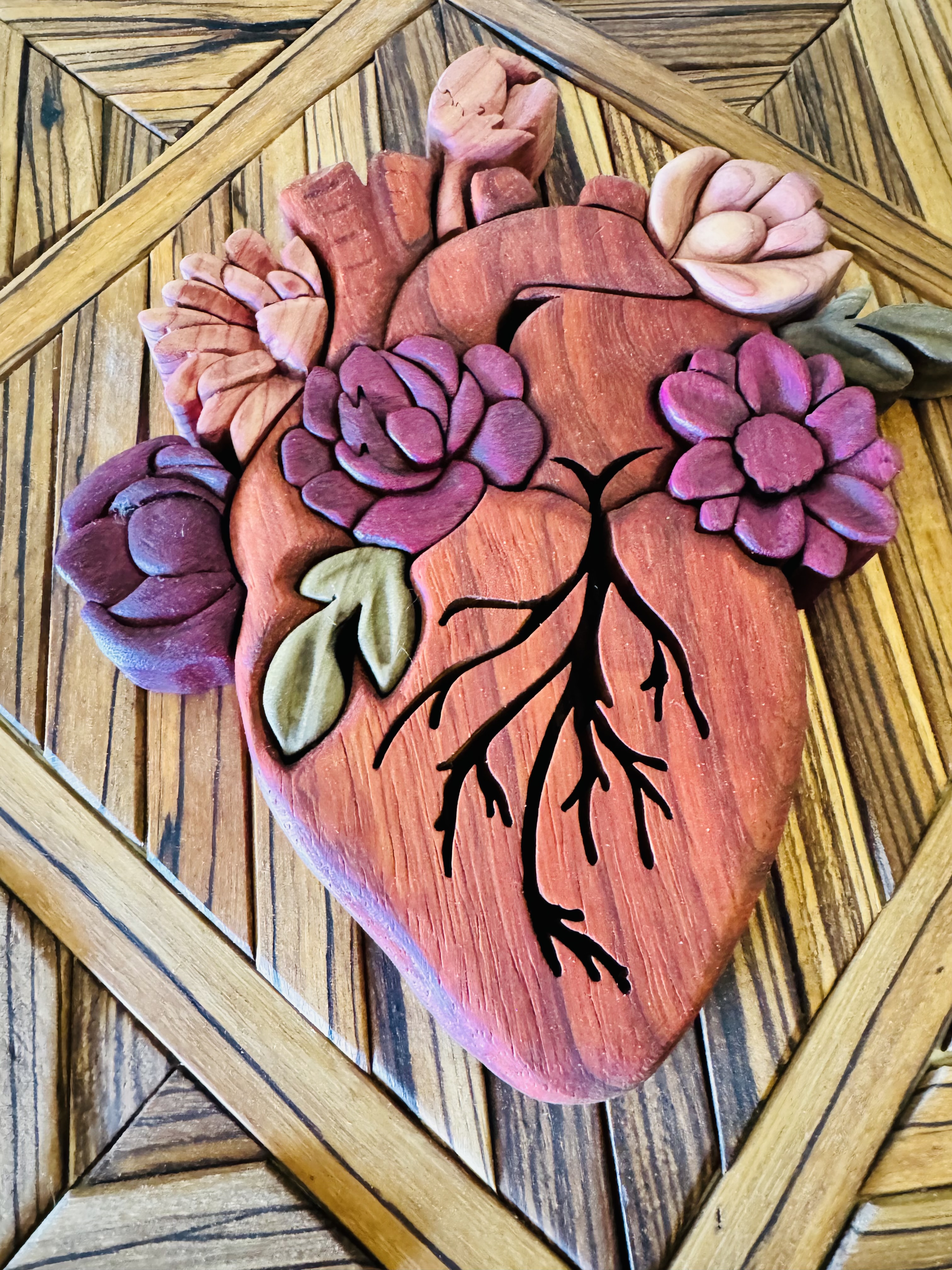 Heart filled with flowers 