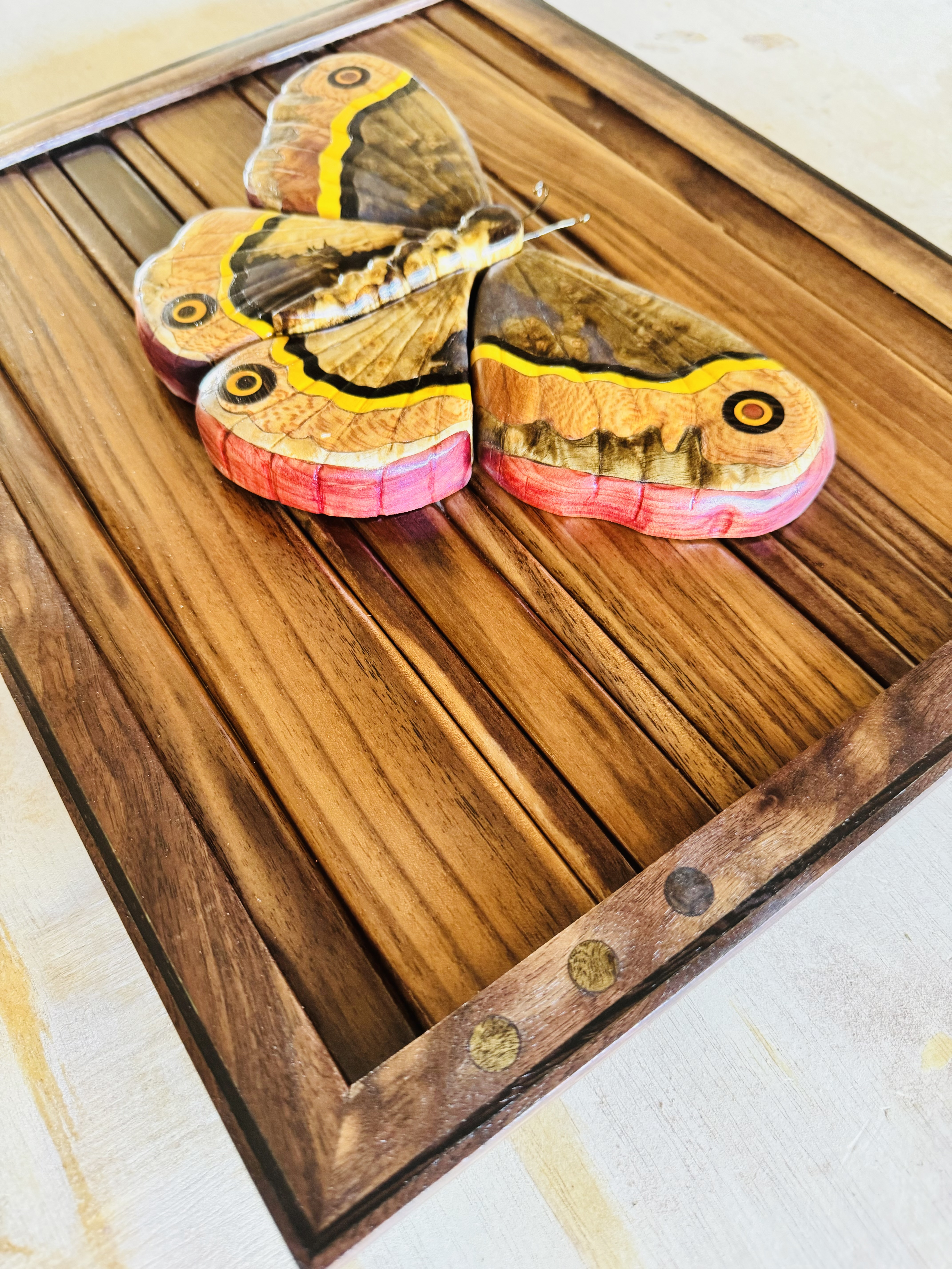 Emporer Moth Wood Art 