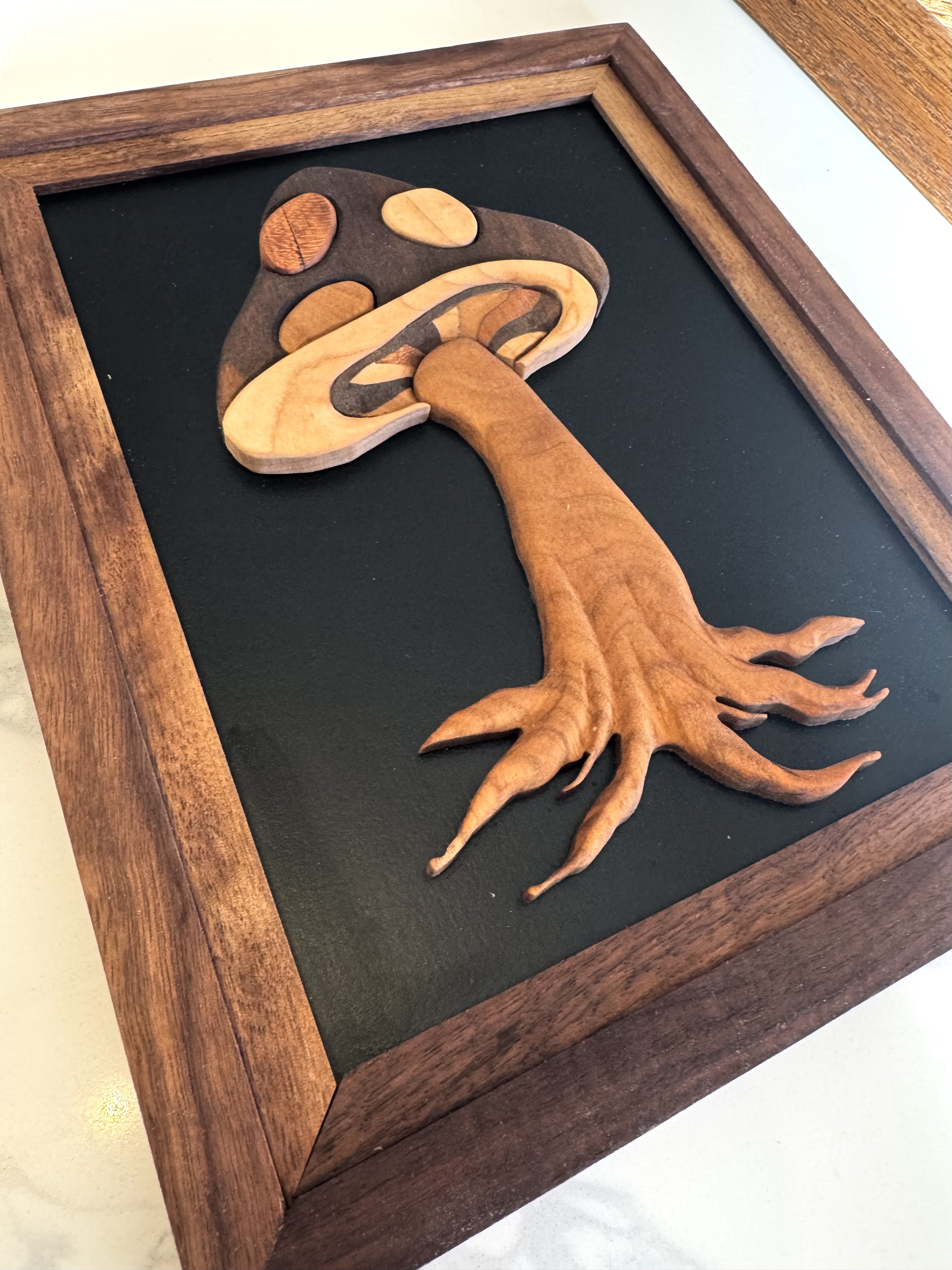 Wooden Mushroom Wall Art