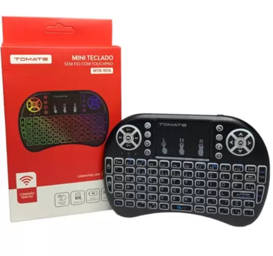 🎮  Mini Teclado Sem Fio TVbox, Celular, PC, Android, Smart TV LED