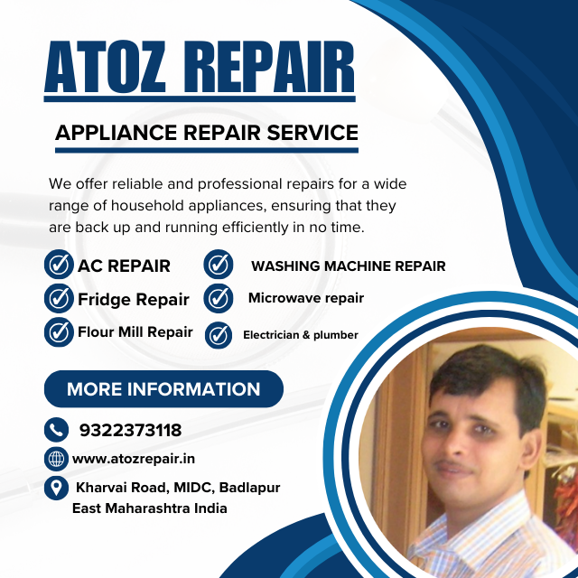 Appliances Repairs & Servicing: Reliable Solutions for Your Needs in Badlapur Mumbai 
