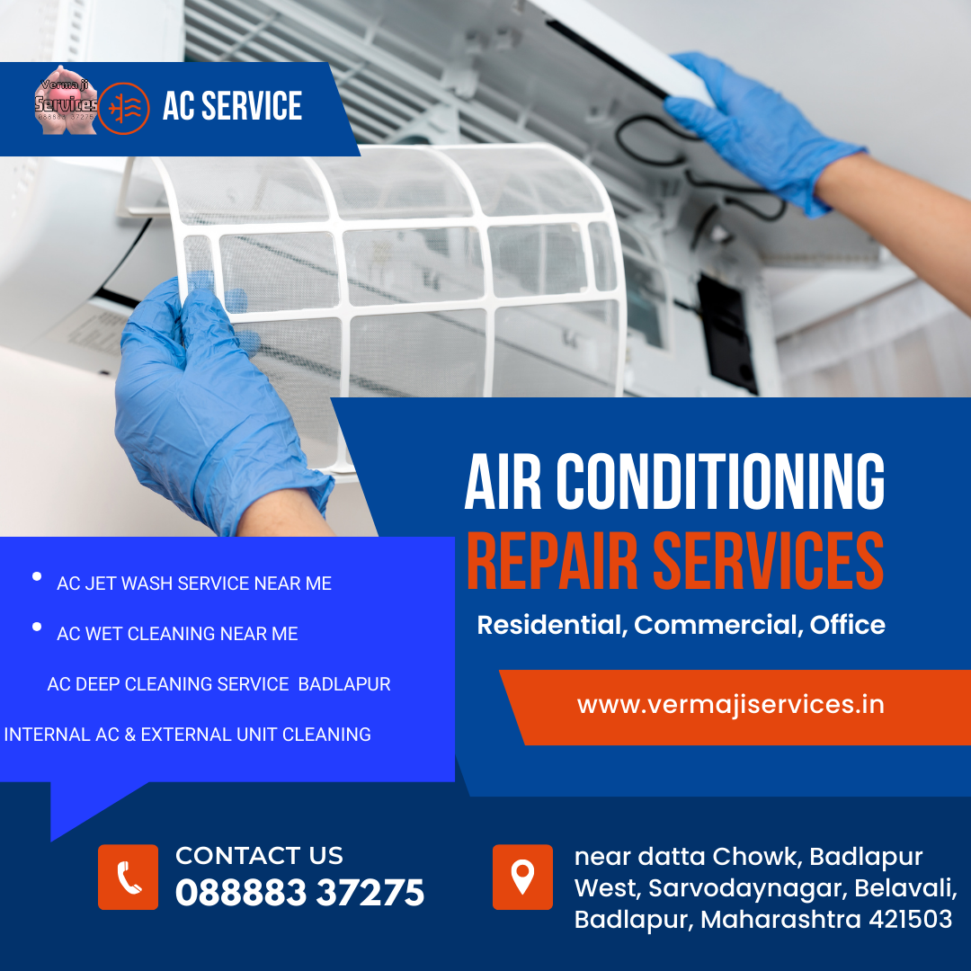 Verma Ji Services – Expert AC Jet Wash & Wet Cleaning Service in Badlapur, Mumbai