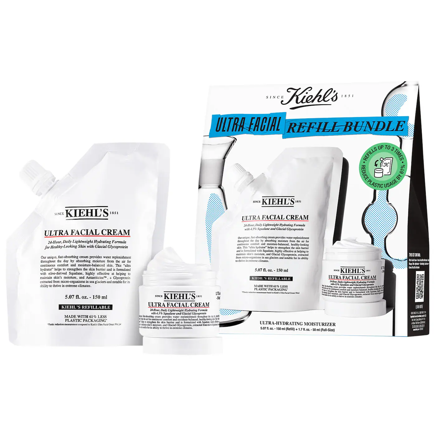 KIEHLS ULTRA FACIAL REFILL BUNDLE 