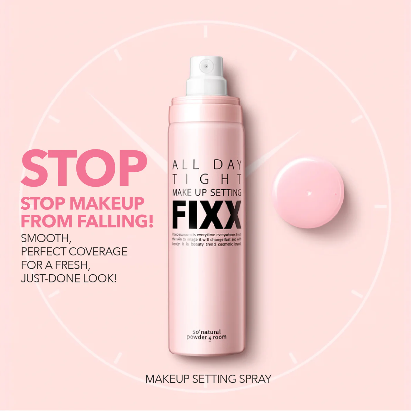 SO.NATURAL ALL DAY TIGHT MAKE UP SETTING FIXER-AEROSOL SPRAY TYPE