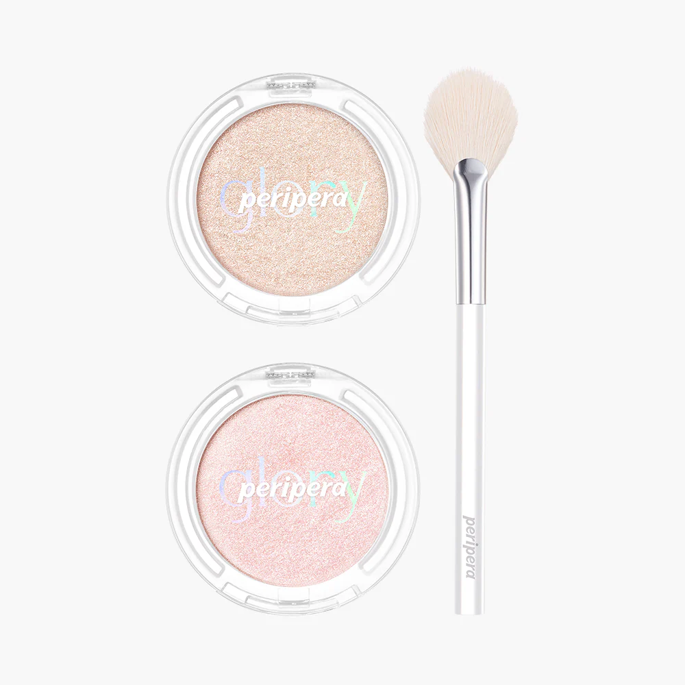 PERIPERA PURE GLORY HIGHLIGHTER SET + BRUSH 