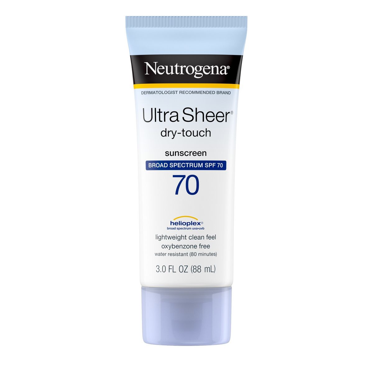 NEUTROGENA ULTRA SHEER DRY-TOUCH OXYBENZONE-FREE SUNSCREEN LOTION BROAD SPECTRUM SPF 70