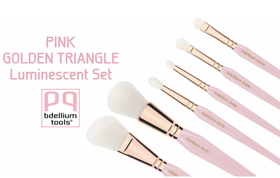 BDELLIUM TOOLS PINK GOLDEN TRIANGLE LUMINESCENT SET
