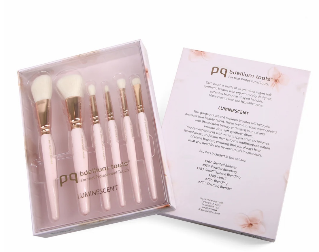 BDELLIUM TOOLS PINK GOLDEN TRIANGLE LUMINESCENT SET