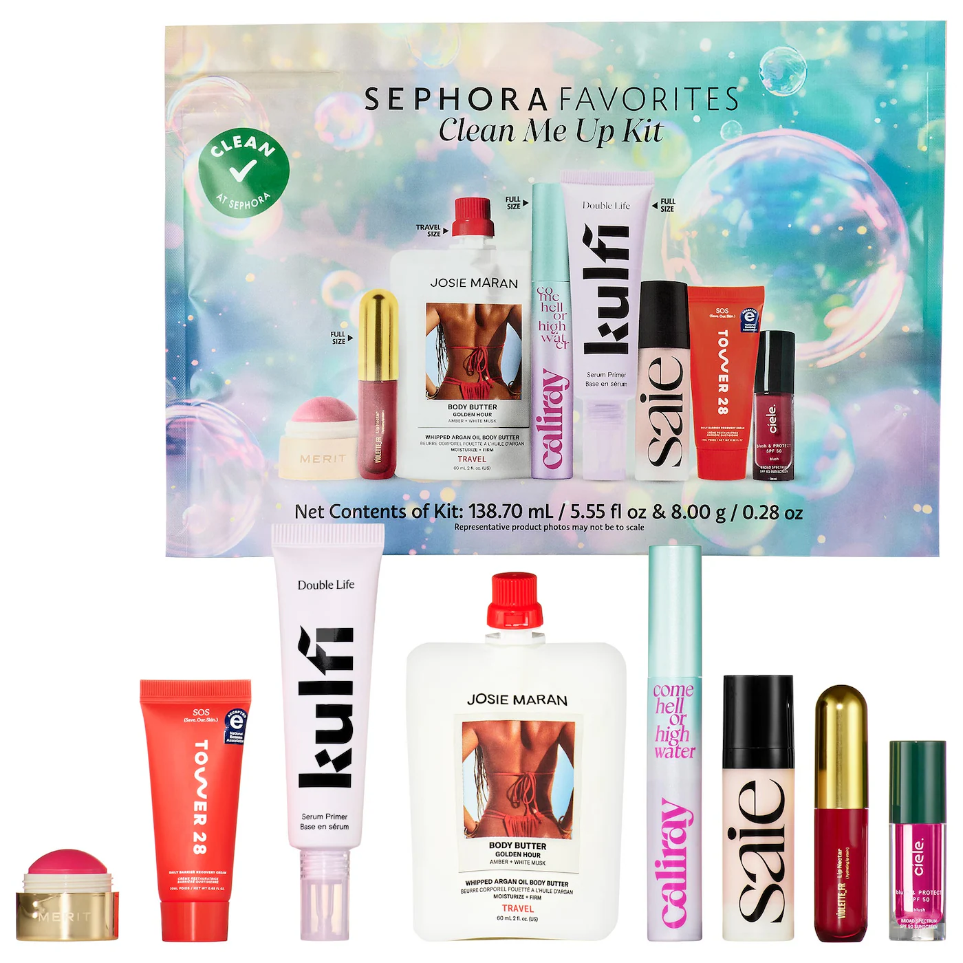 SEPHORA FAVORITES CLEAN ME UP KIT MAKEUP VALUE SET