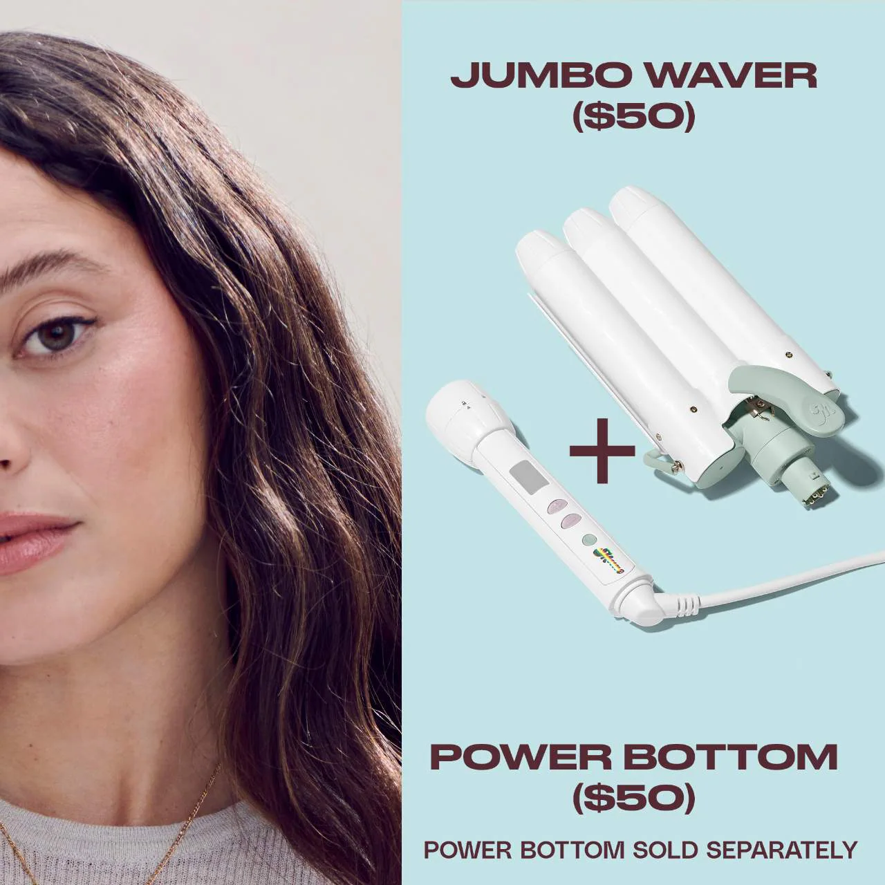 MANE POWER BOTTOM + 1.25" JUMBO WAVER ATTACHMENT