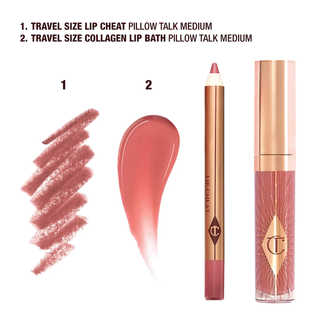 CHARLOTTE TILBURY MINI PILLOW TALK GLOSSY LIP DUOS