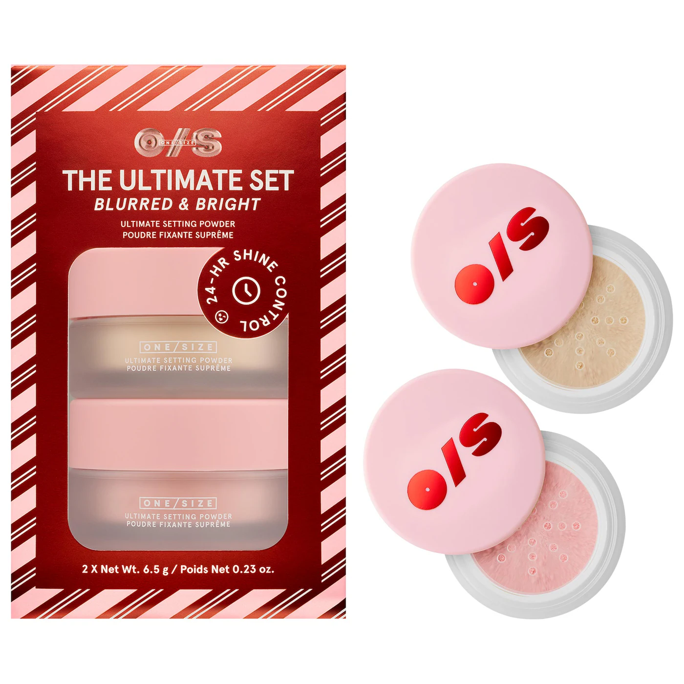 ONE SIZE ULTIMATE BLURRING SETTING POWDER BLURRED & BRIGHT TRAVEL DUO 