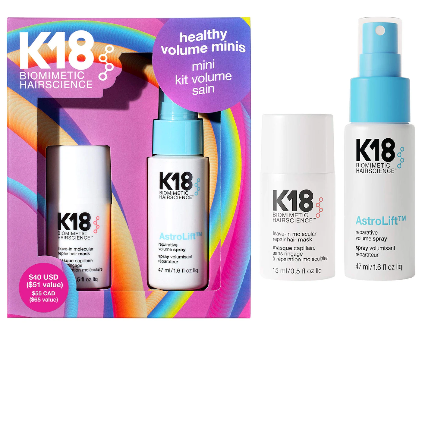 K18 HEALTHY VOLUME MINIS HAIR GIFT SET