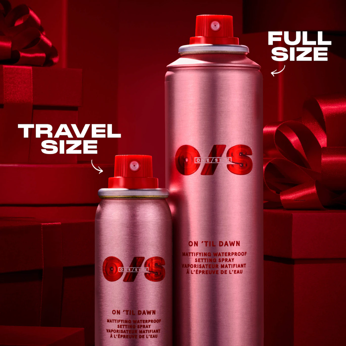 ONE SIZE ON TIL DAWN MATTIFYING WATERPROOF SETTING SPRAY BIG & BITTY DUO
