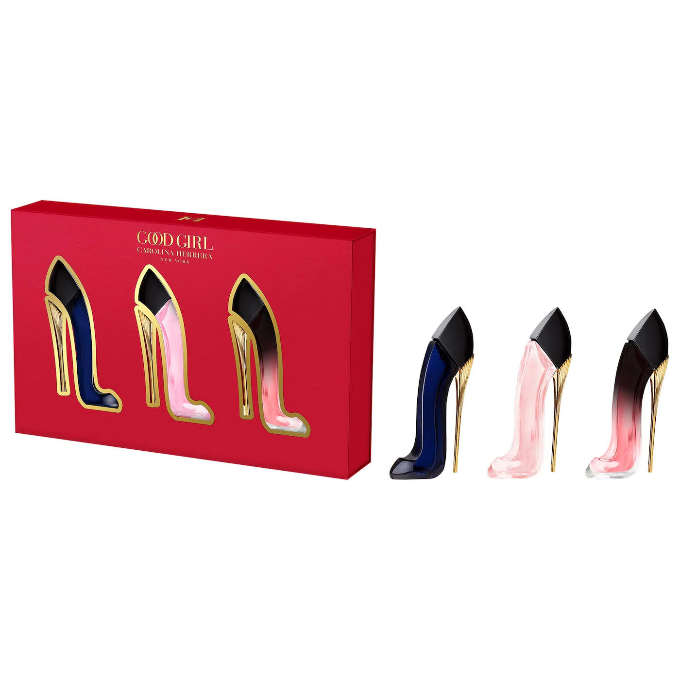 CAROLINA HERRERA GOOD GIRL COLLECTION MINI REPLICA PERFUME SET TRIO 