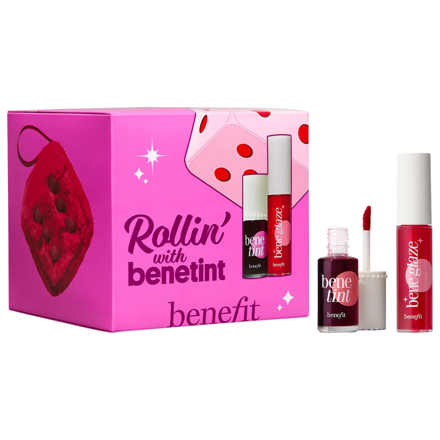 BENEFIT ROLLIN WITH BENETINT & LIP OIL DUO GIFT SET 