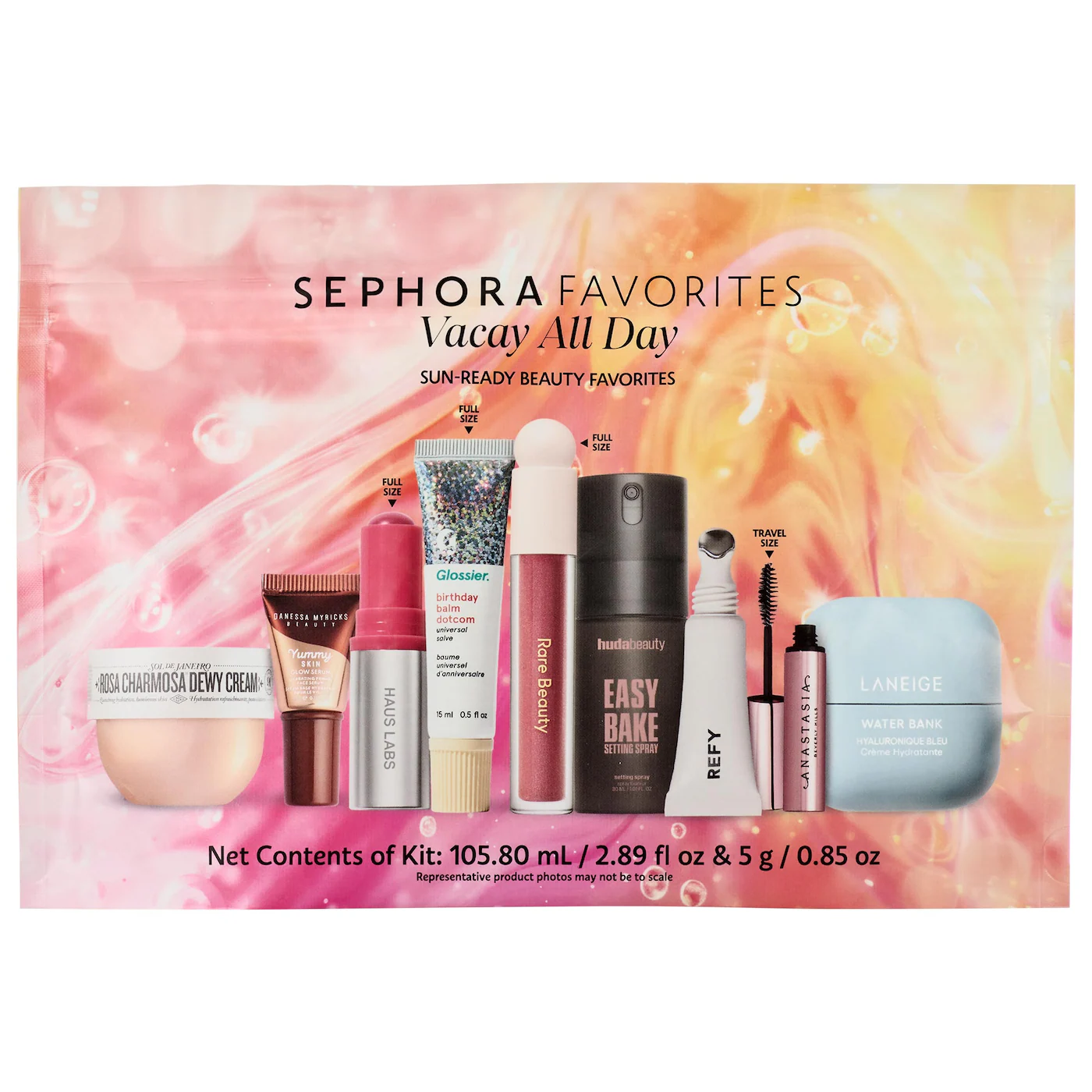 SEPHORA FAVORITES VACAY ALL DAY MAKEUO AND SKINCARE VALUE SET 
